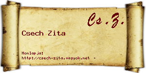 Csech Zita névjegykártya